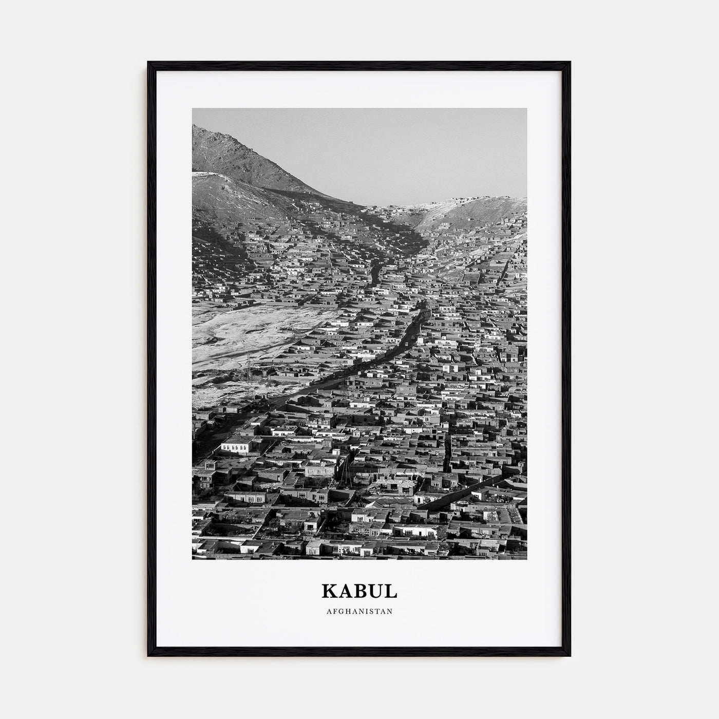 Kabul Portrait B&W Poster