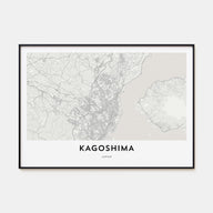 Kagoshima Map Landscape Poster