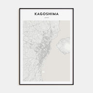 Kagoshima Map Portrait Poster