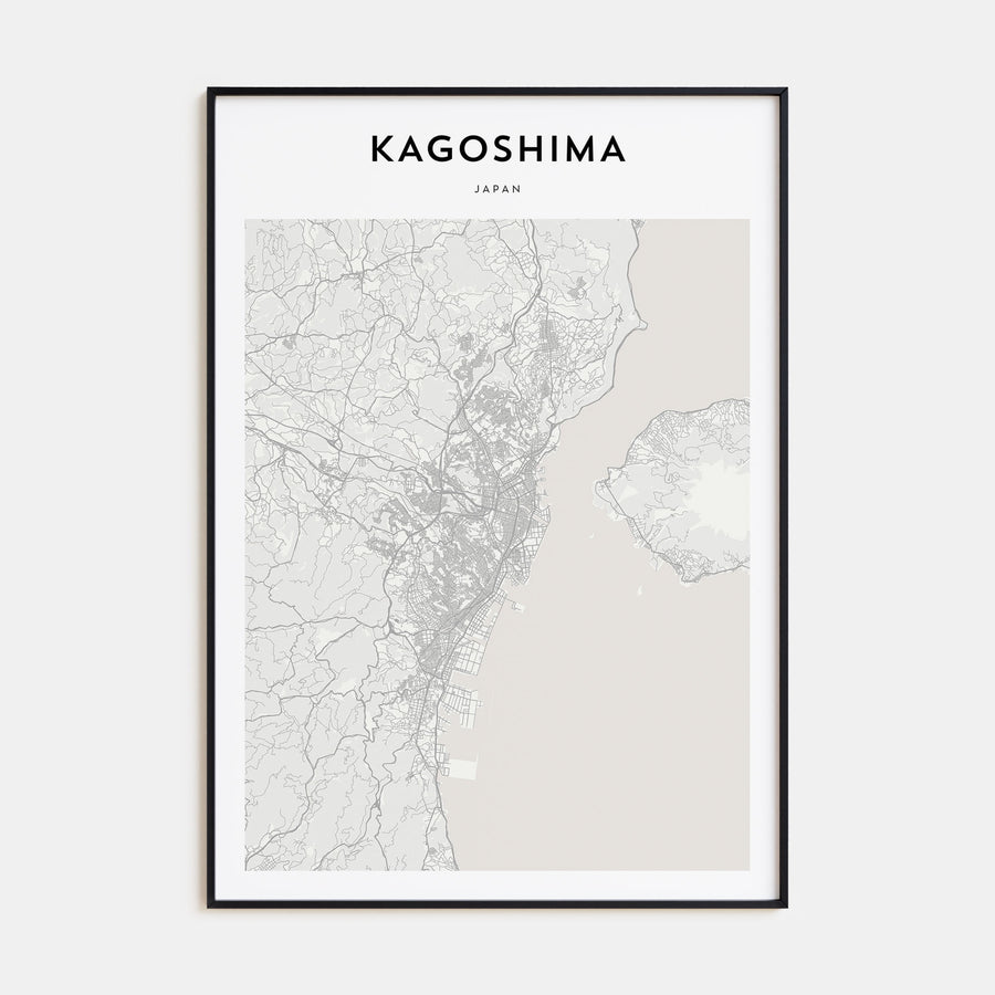 Kagoshima Map Portrait Poster