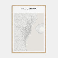Kagoshima Map Portrait Poster