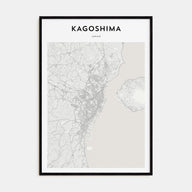 Kagoshima Map Portrait Poster