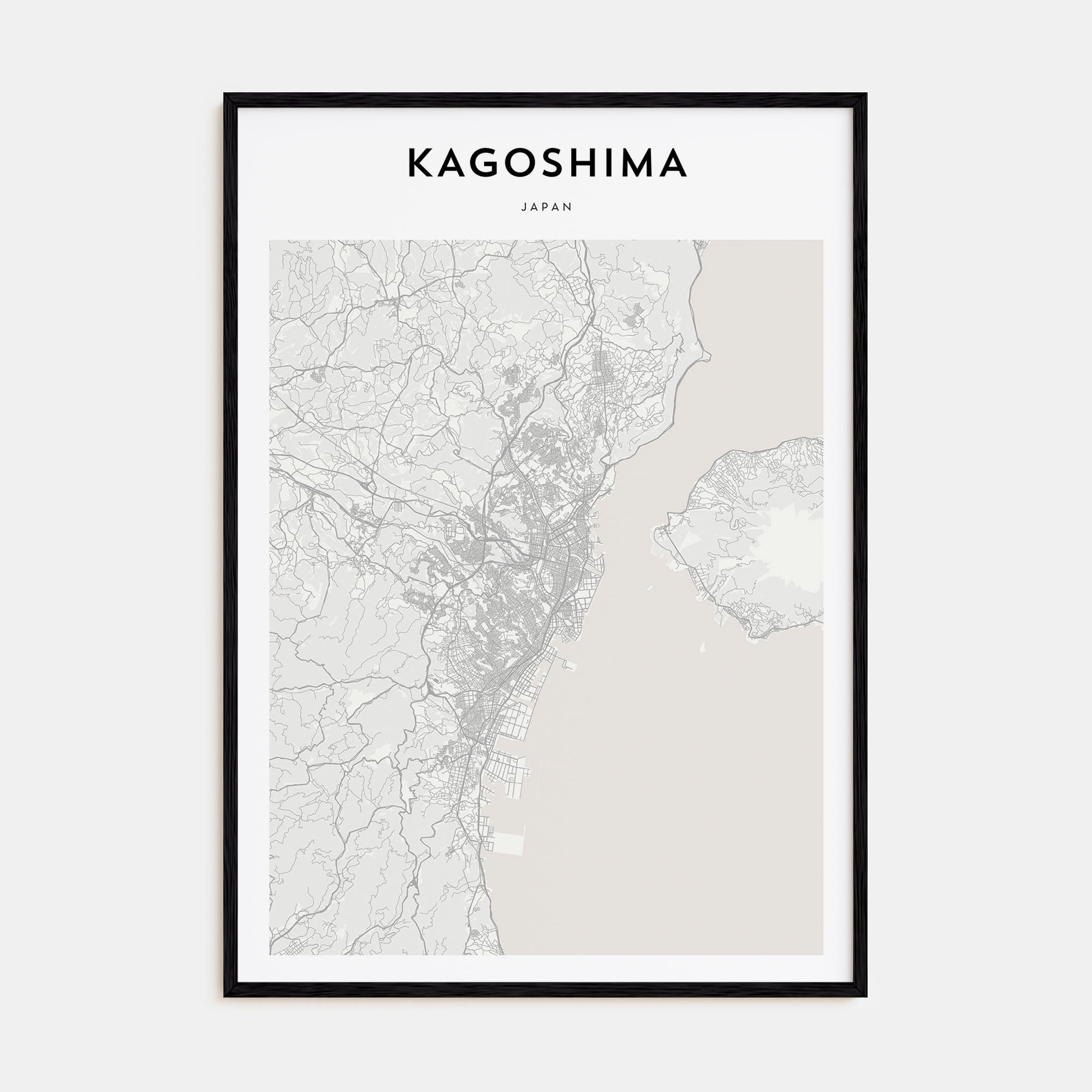 Kagoshima Map Portrait Poster