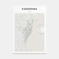 Kagoshima Map Portrait Poster