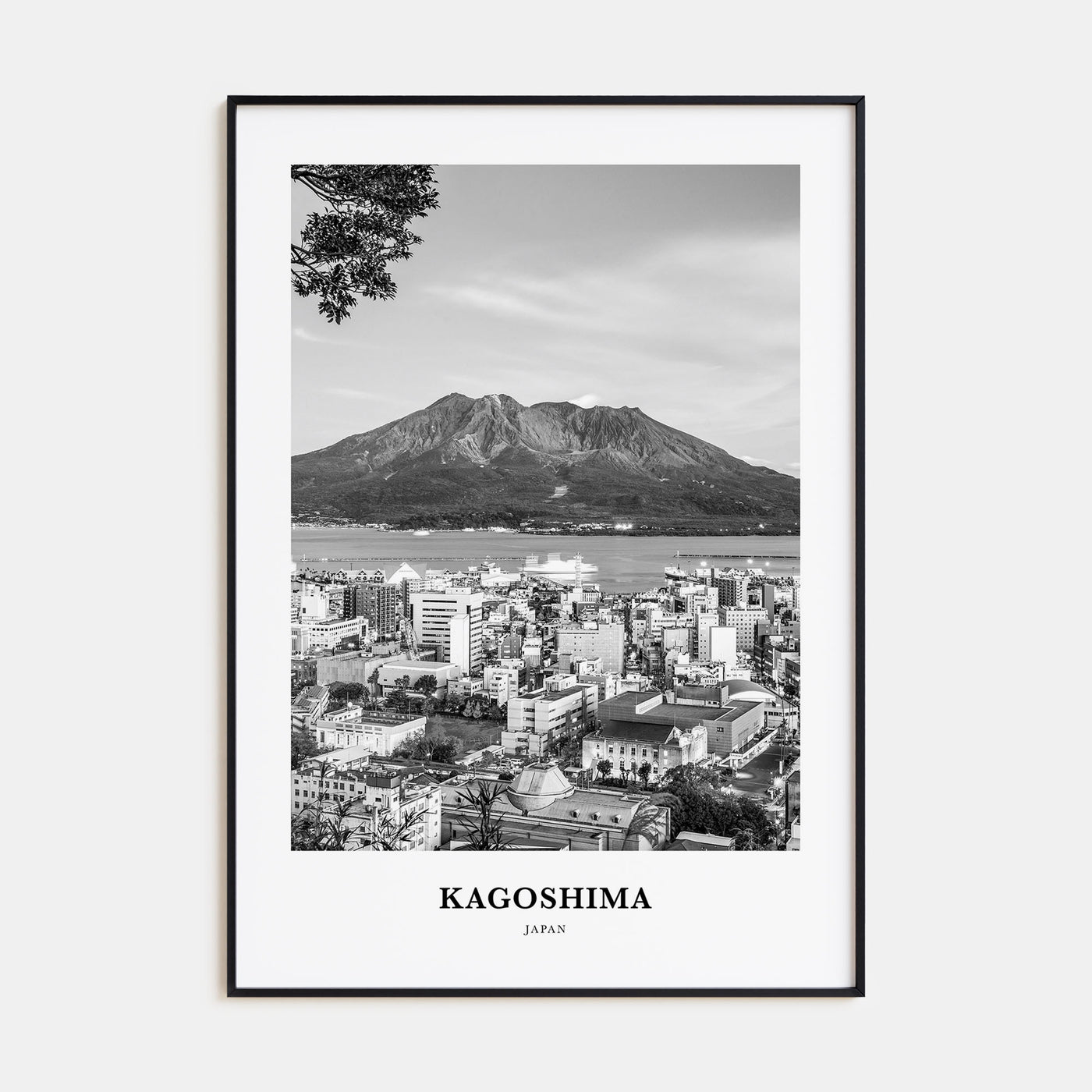 Kagoshima Portrait B&W Poster
