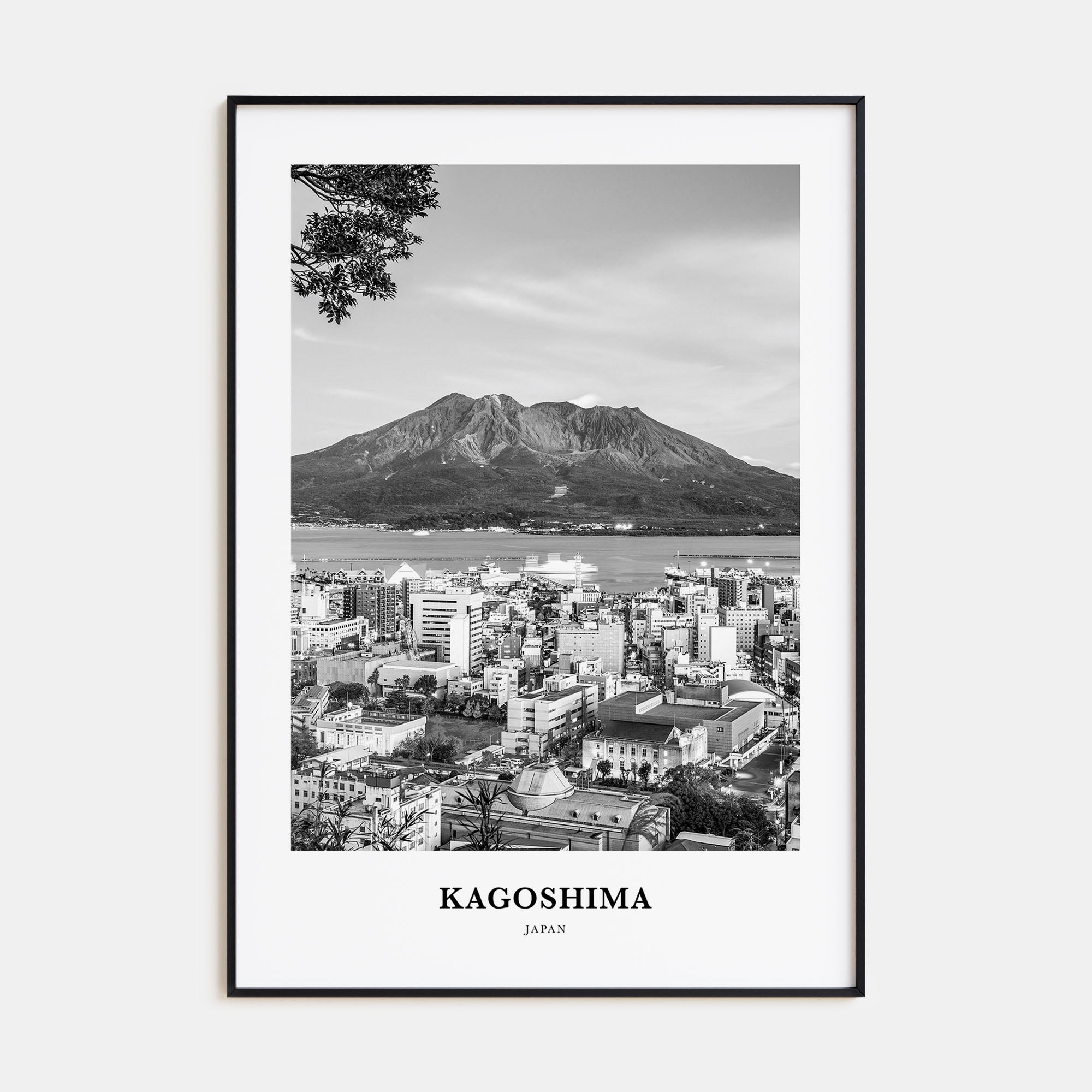 Kagoshima Portrait B&W Poster