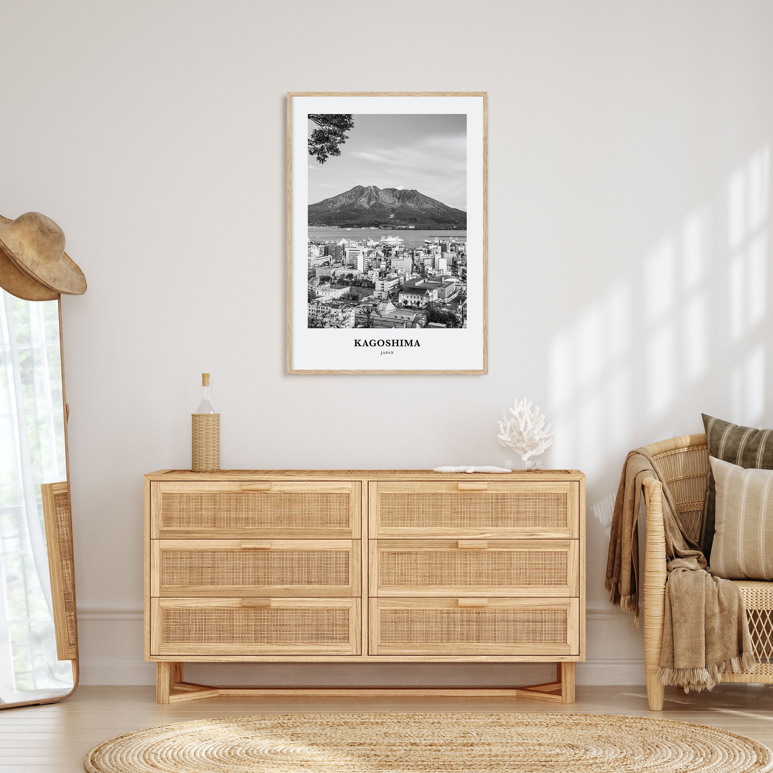 Kagoshima Portrait B&W Poster