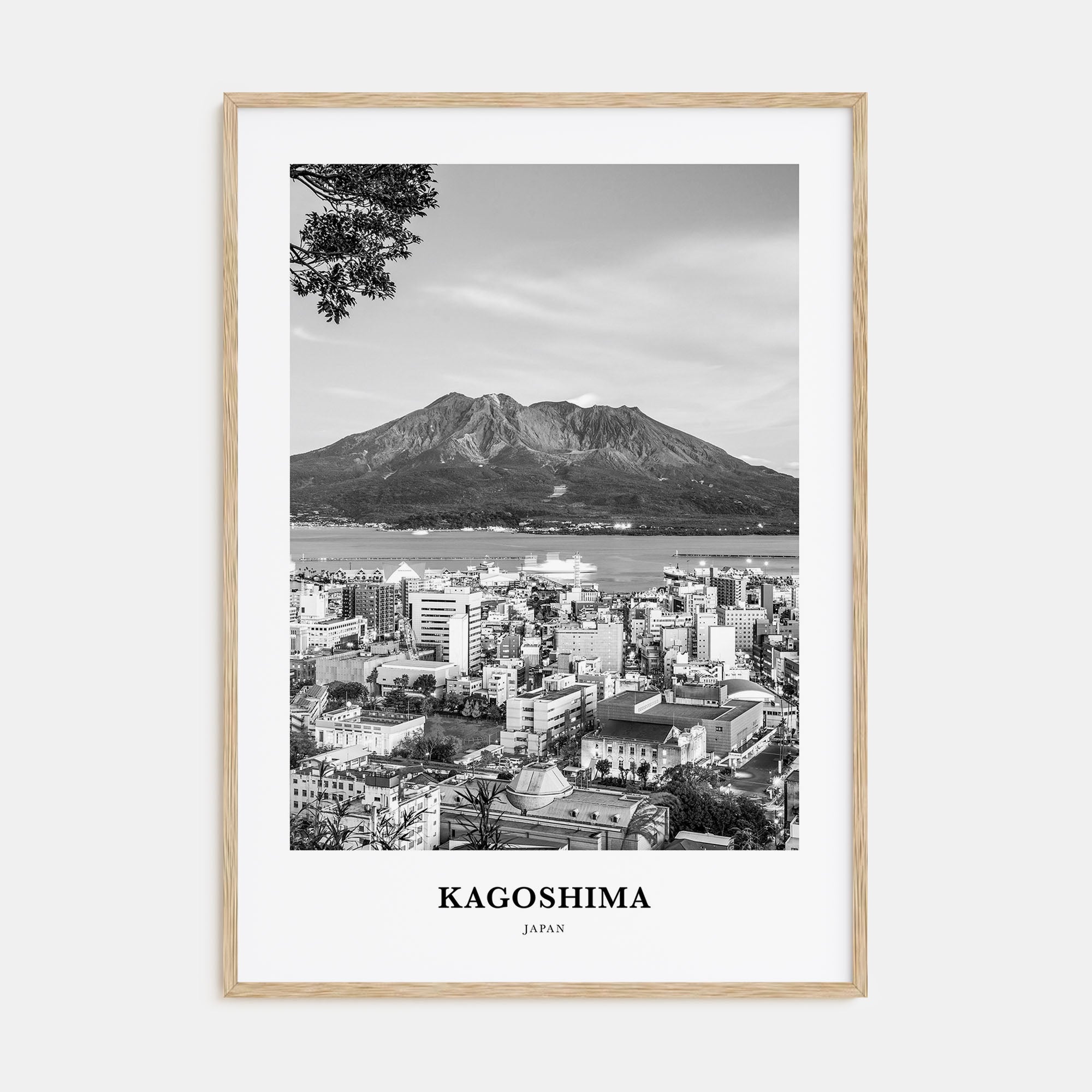 Kagoshima Portrait B&W Poster