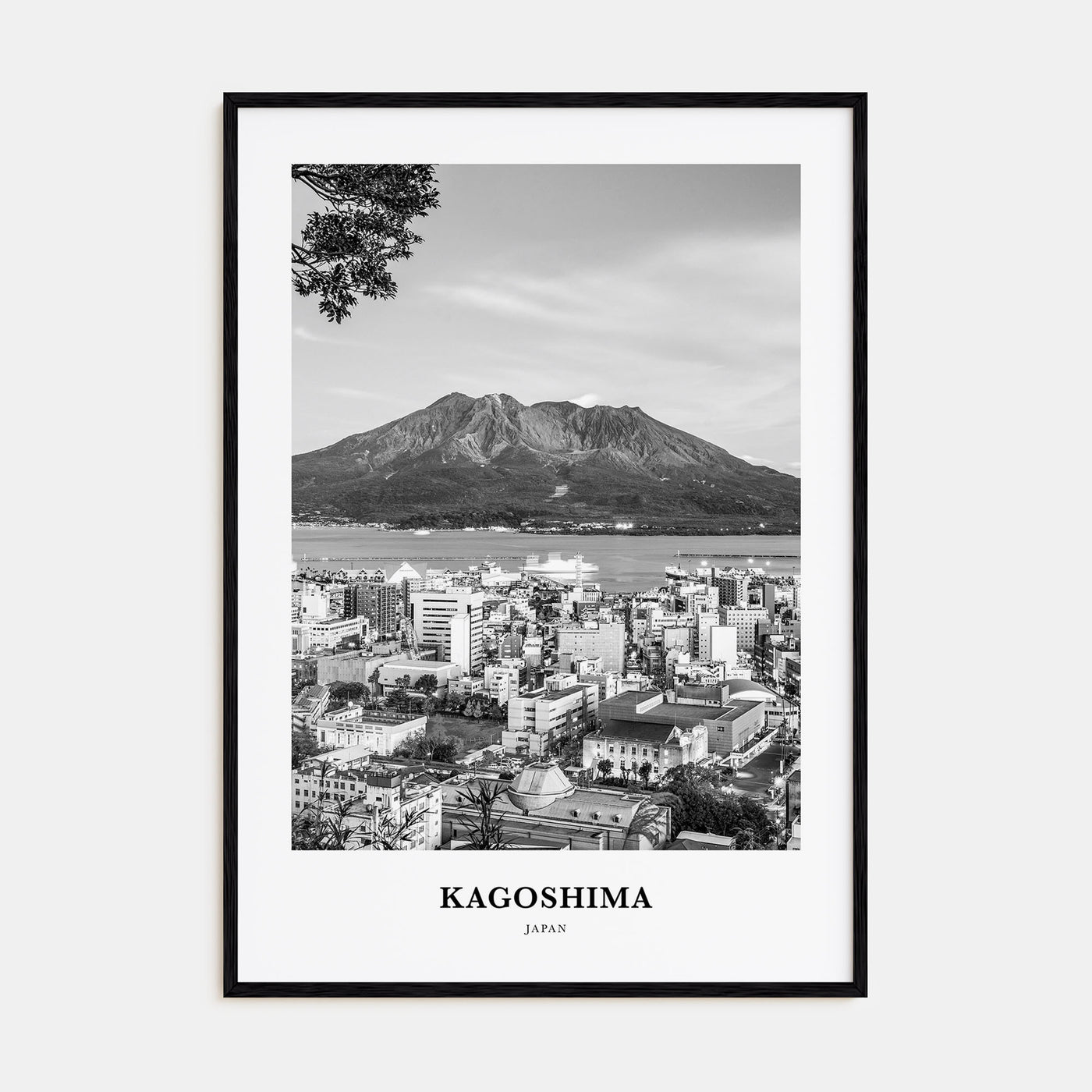 Kagoshima Portrait B&W Poster