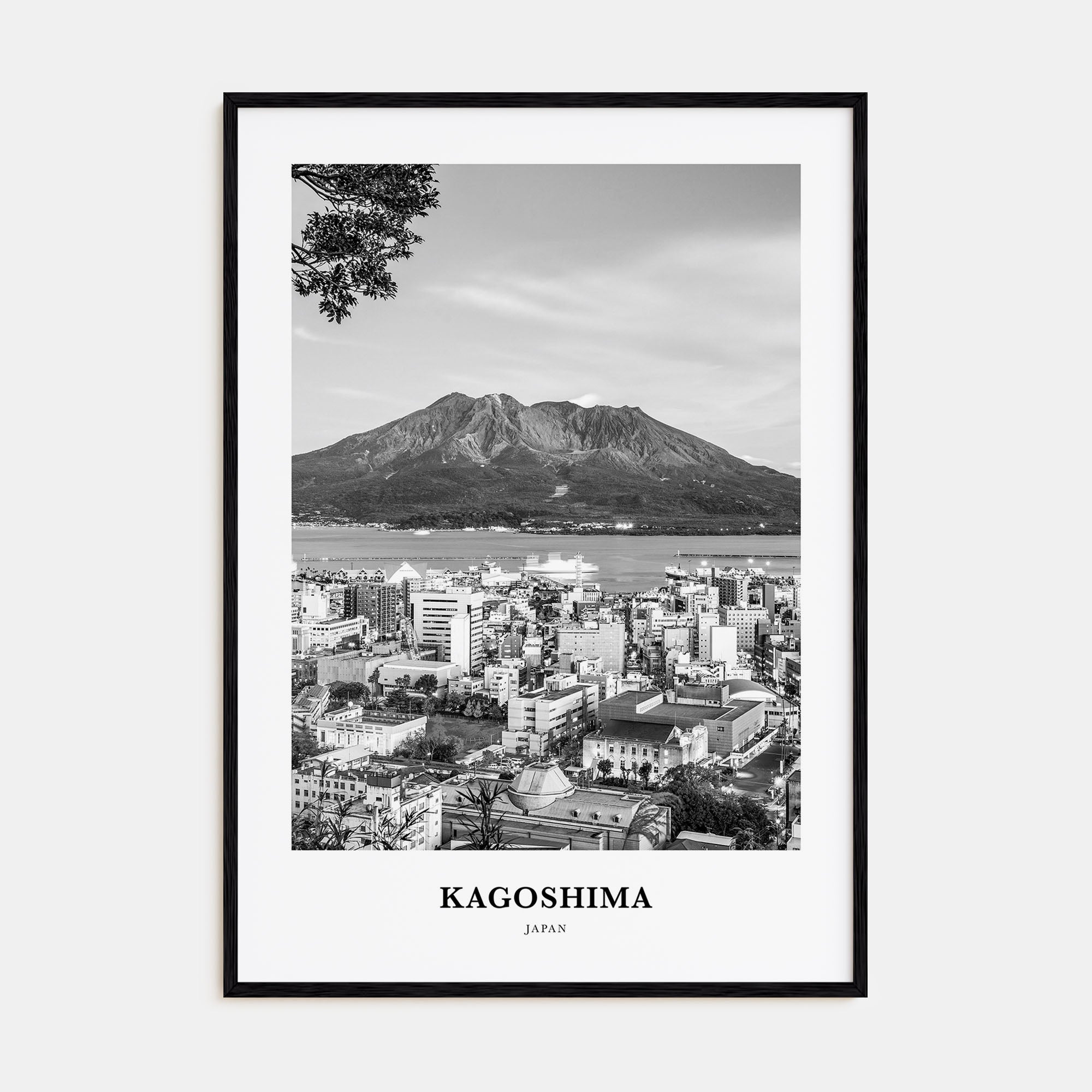 Kagoshima Portrait B&W Poster