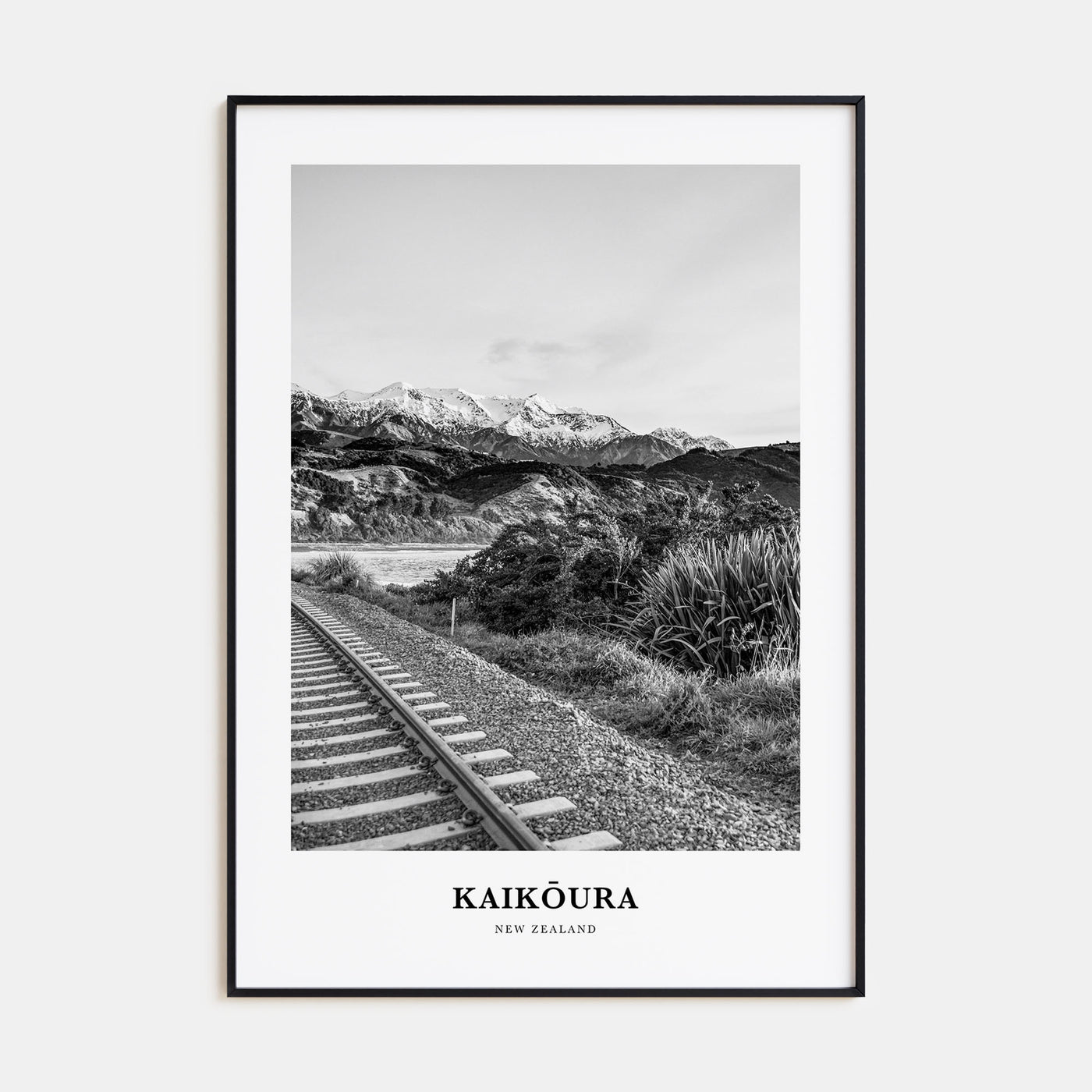 Kaikōura Portrait B&W Poster