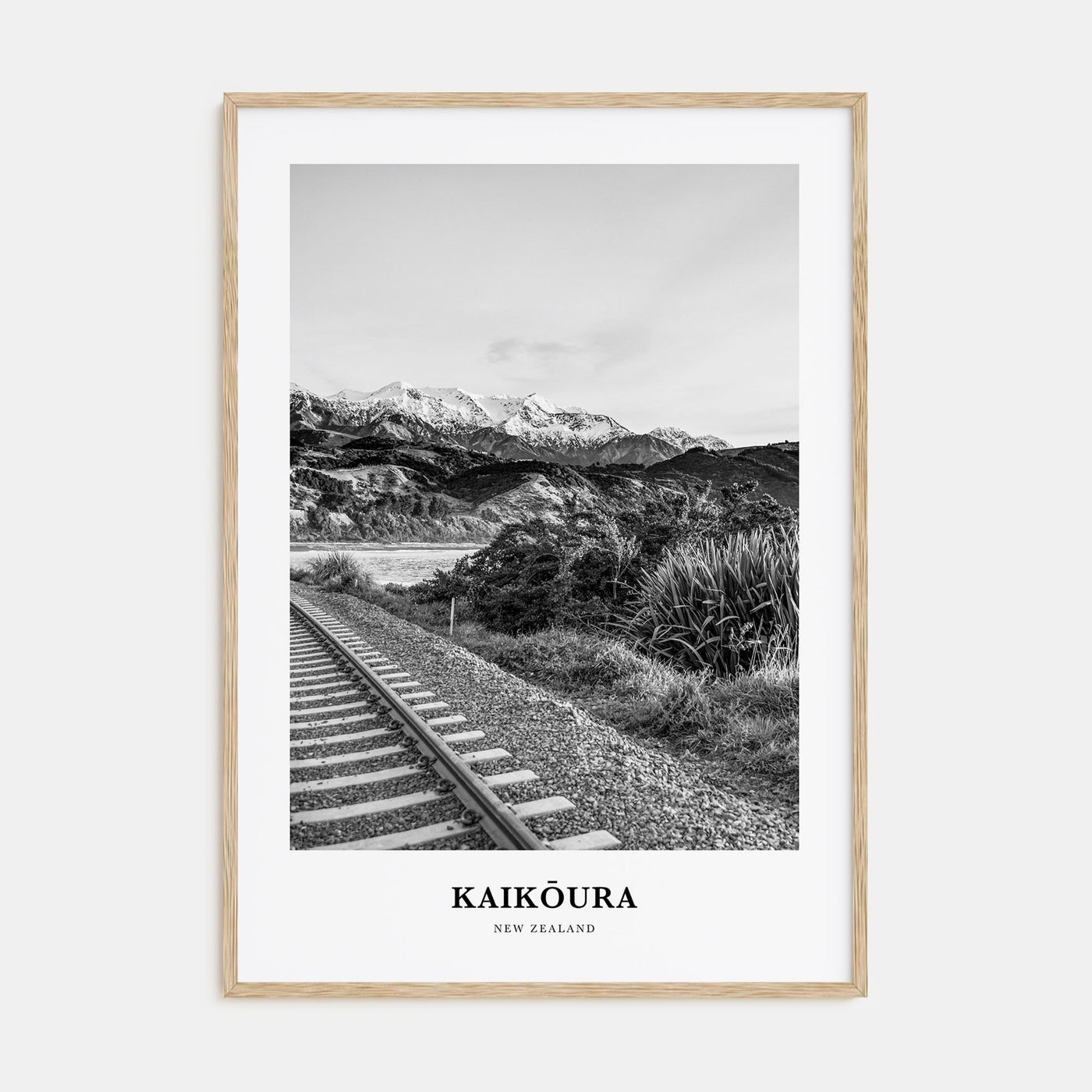 Kaikōura Portrait B&W Poster