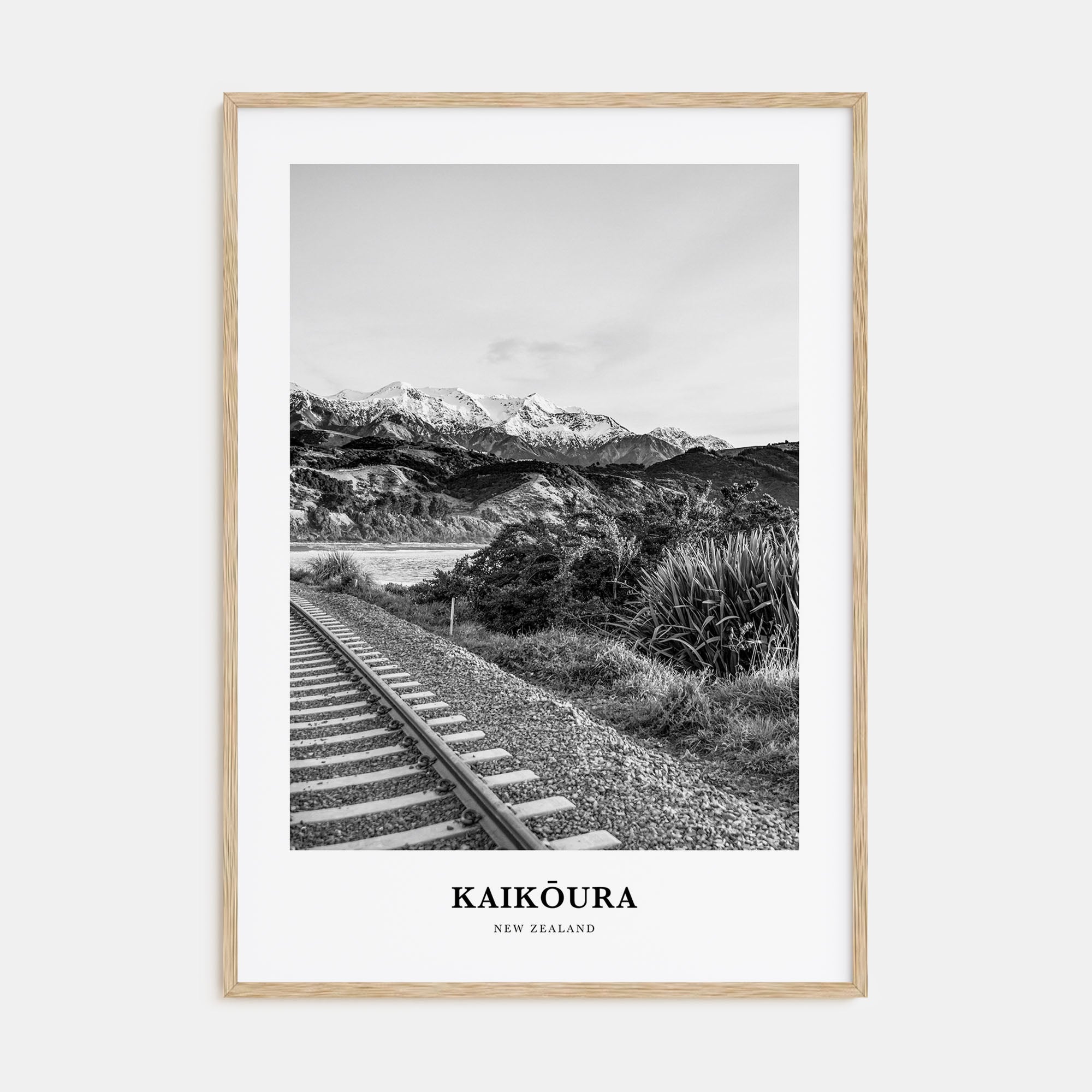 Kaikōura Portrait B&W Poster