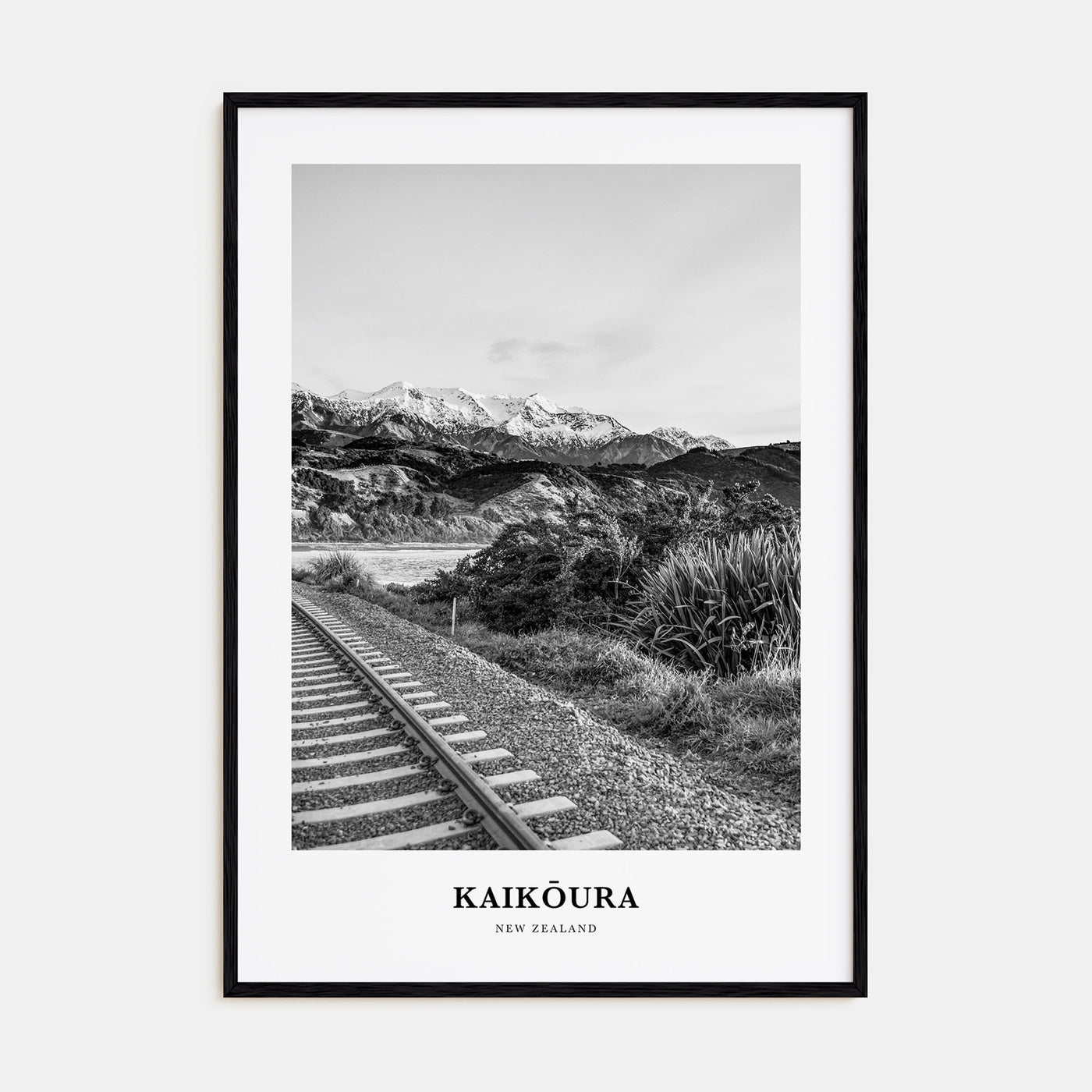 Kaikōura Portrait B&W Poster