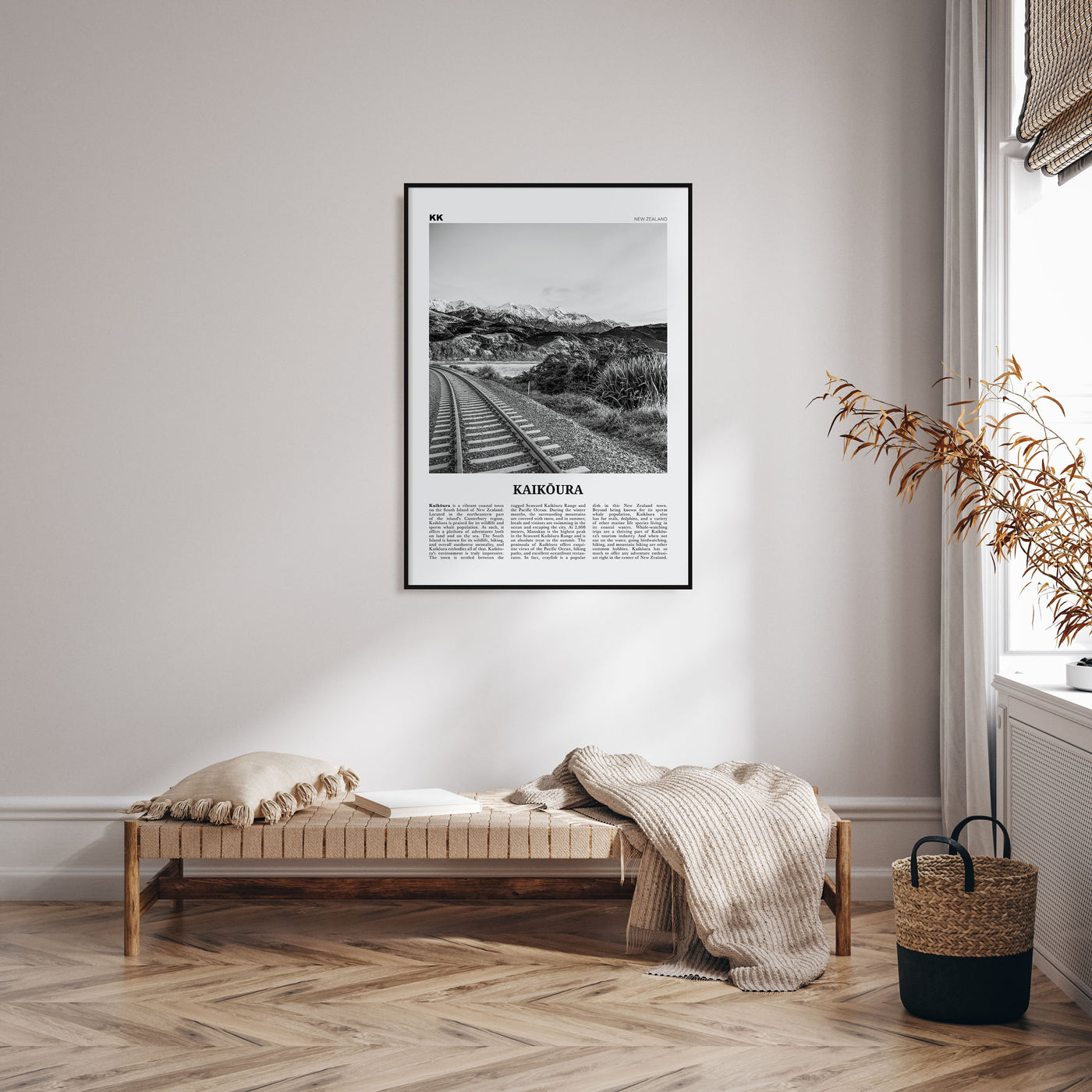 Kaikōura Travel B&W Poster