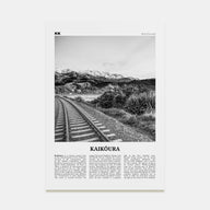 Kaikōura Travel B&W Poster