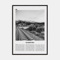 Kaikōura Travel B&W Poster