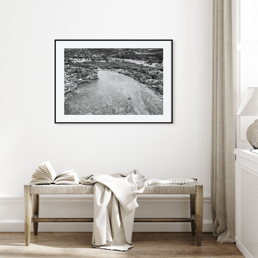 Kailua-Kona Landscape B&W Poster