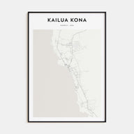 Kailua-Kona Map Portrait Poster