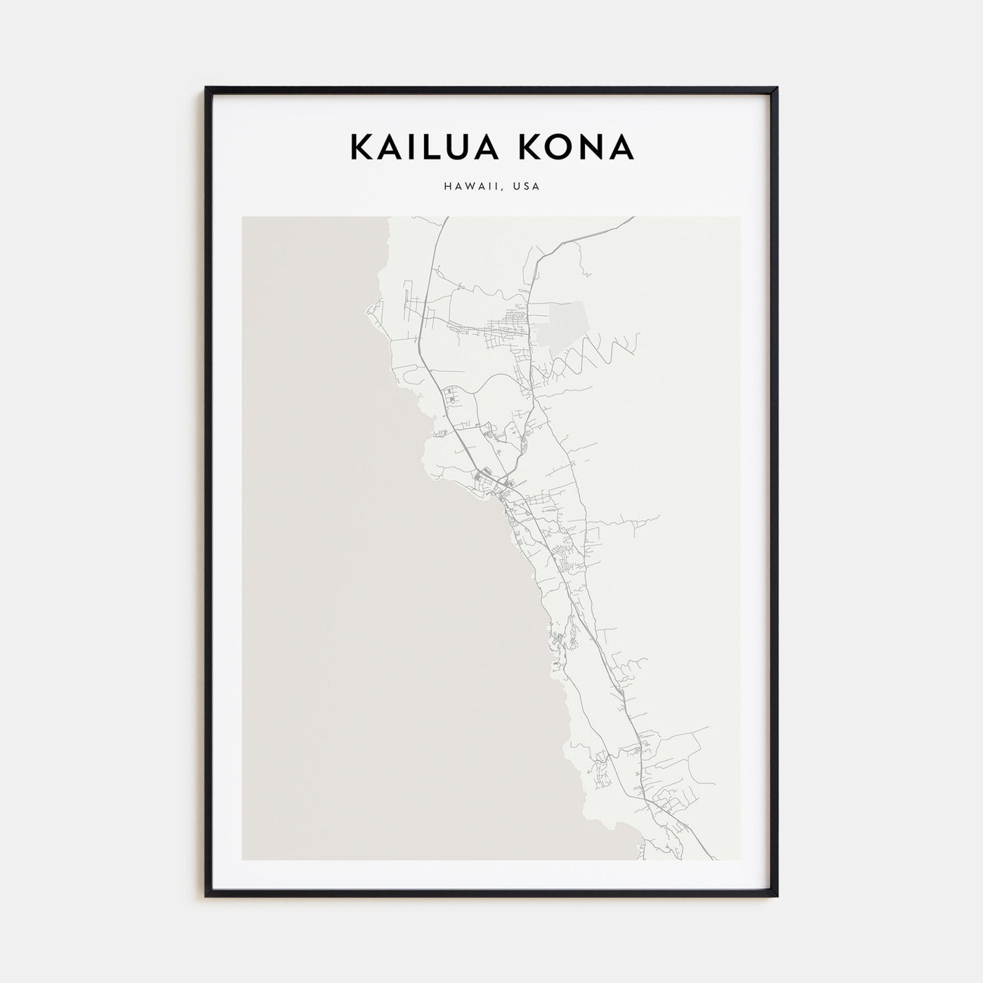 Kailua-Kona Map Portrait Poster