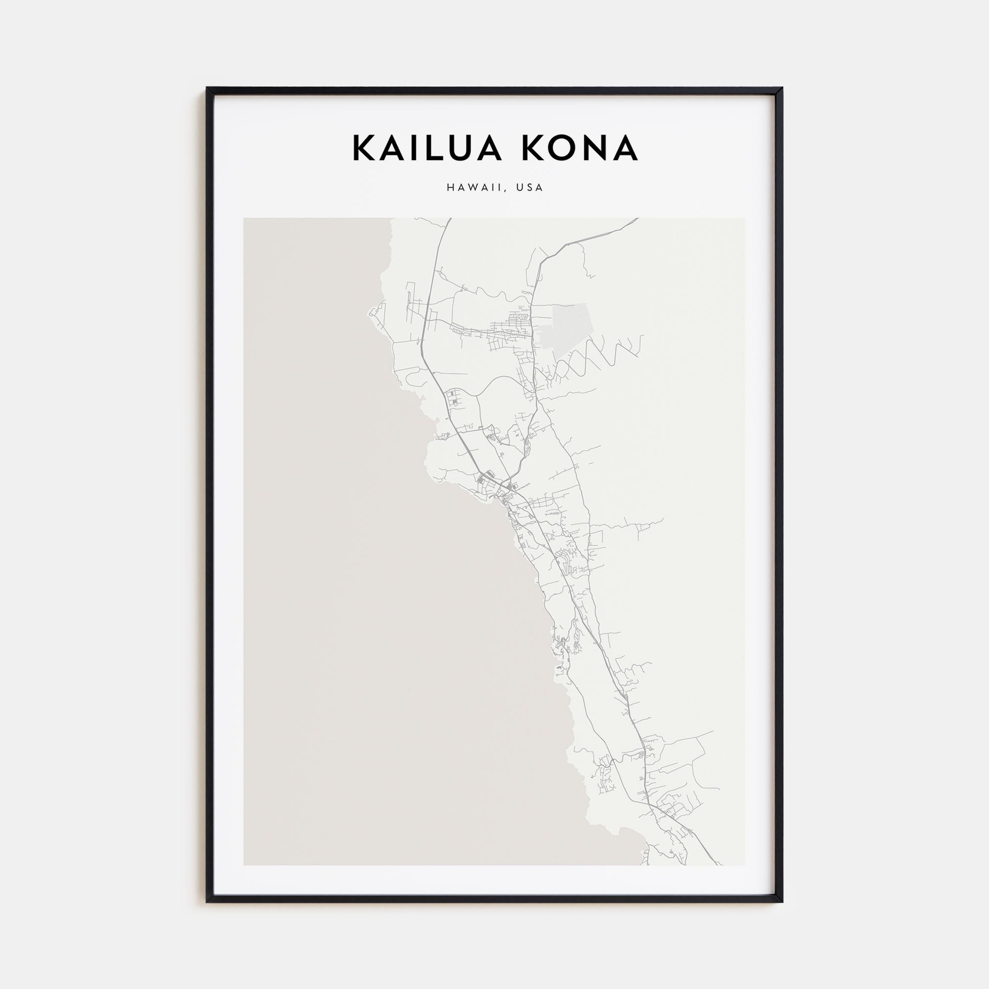 Kailua-Kona Map Portrait Poster