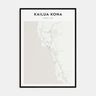 Kailua-Kona Map Portrait Poster