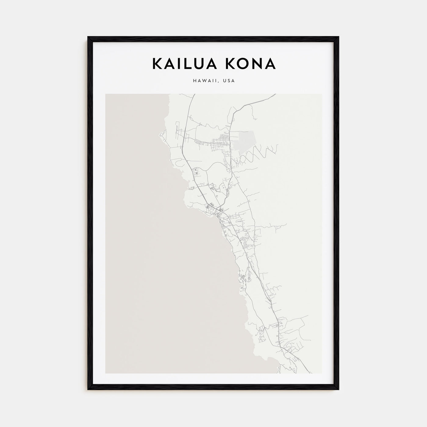 Kailua-Kona Map Portrait Poster