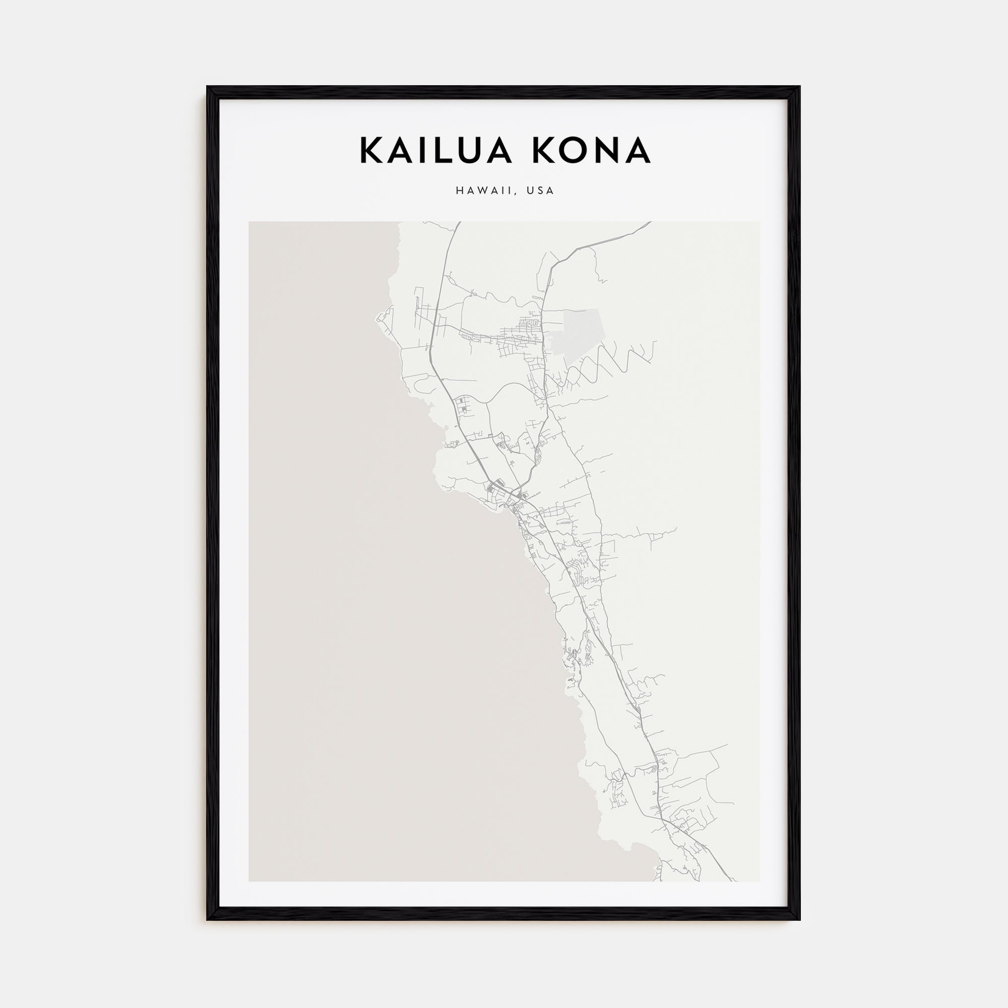Kailua-Kona Map Portrait Poster