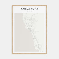 Kailua-Kona Map Portrait Poster