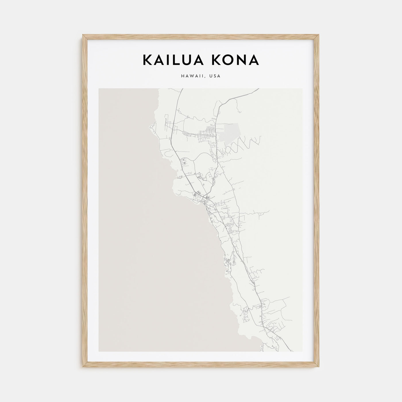 Kailua-Kona Map Portrait Poster
