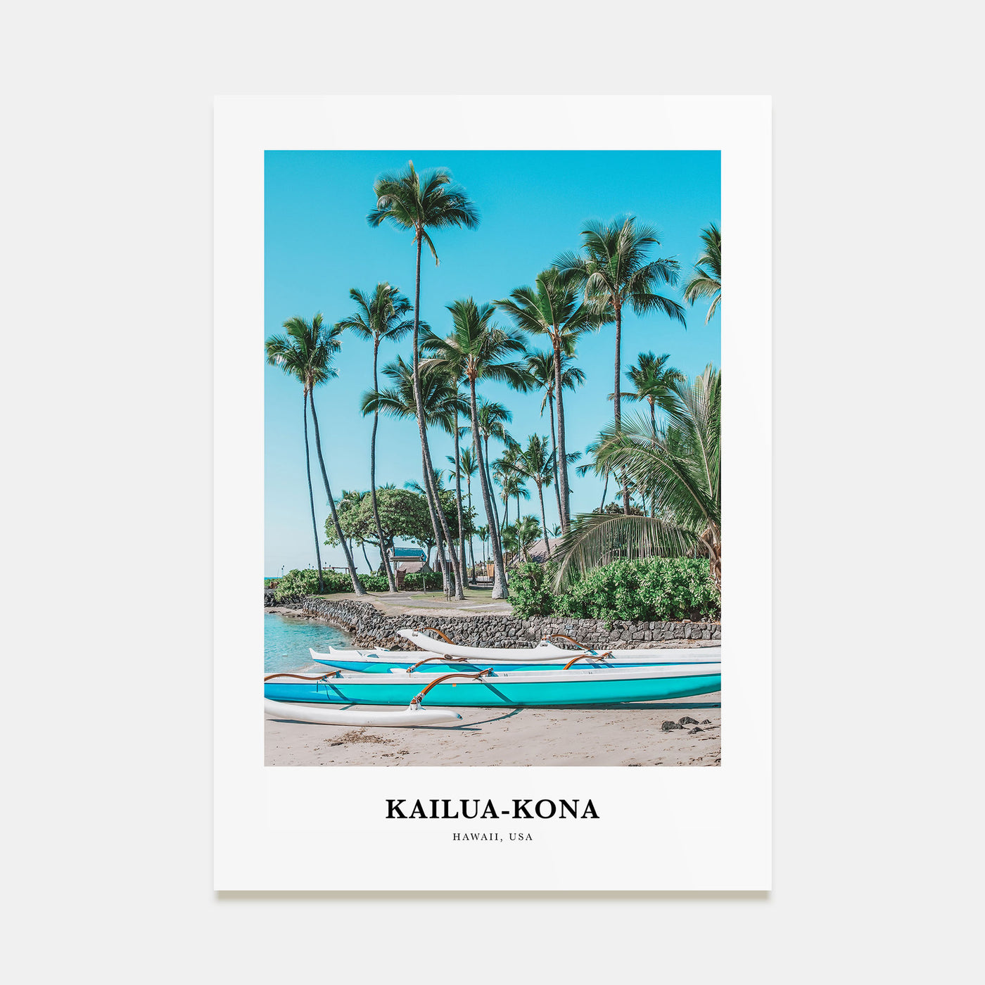 Kailua-Kona Portrait Color No 2 Poster