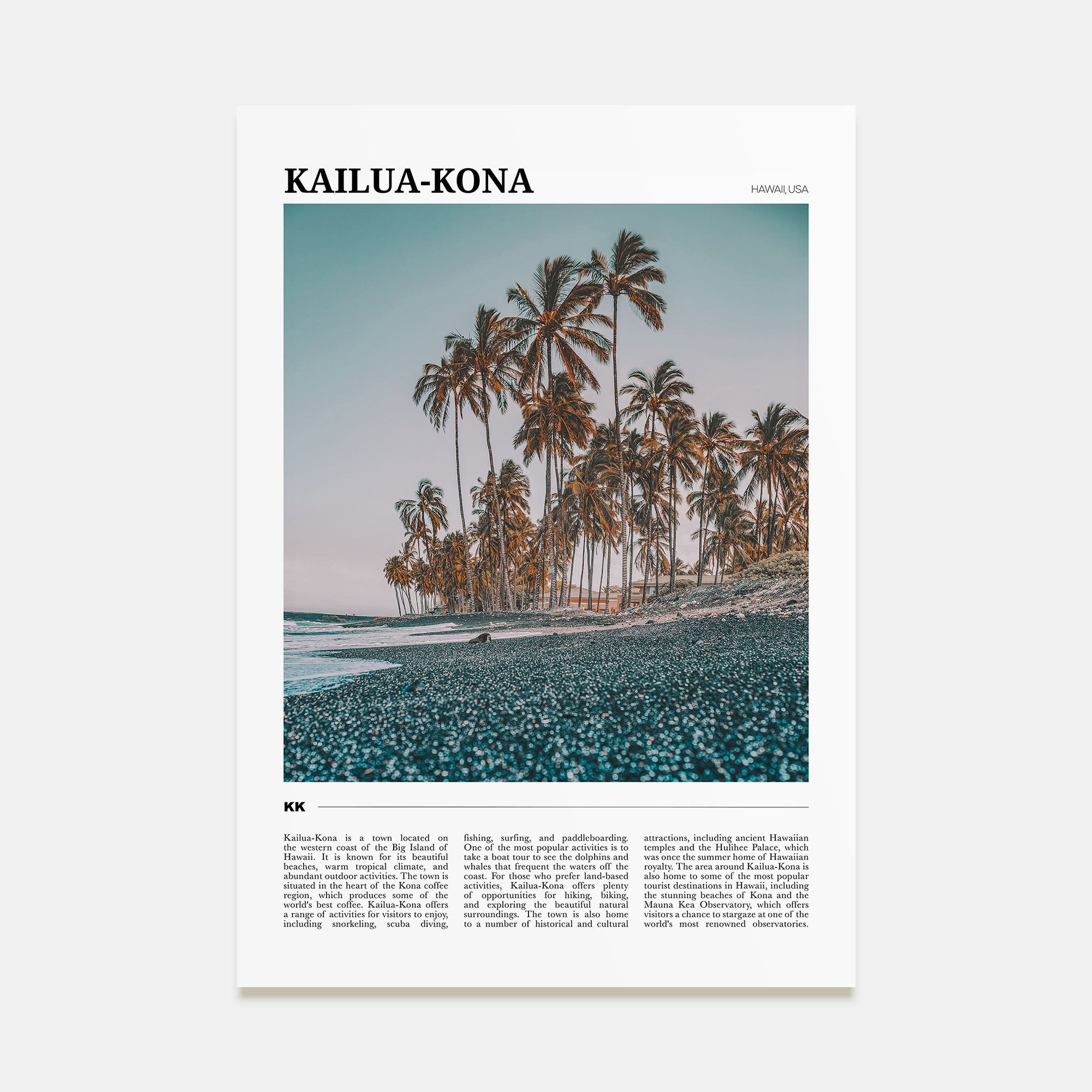 Kailua-Kona Travel Color No 1 Poster