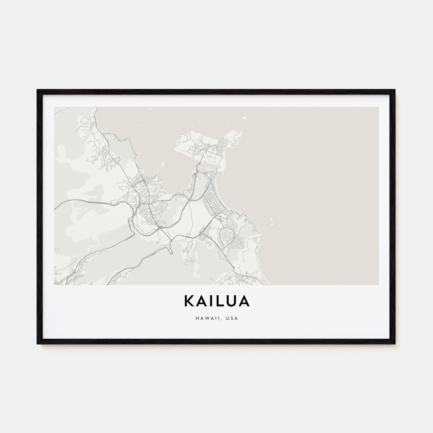 Kailua Map Landscape Poster