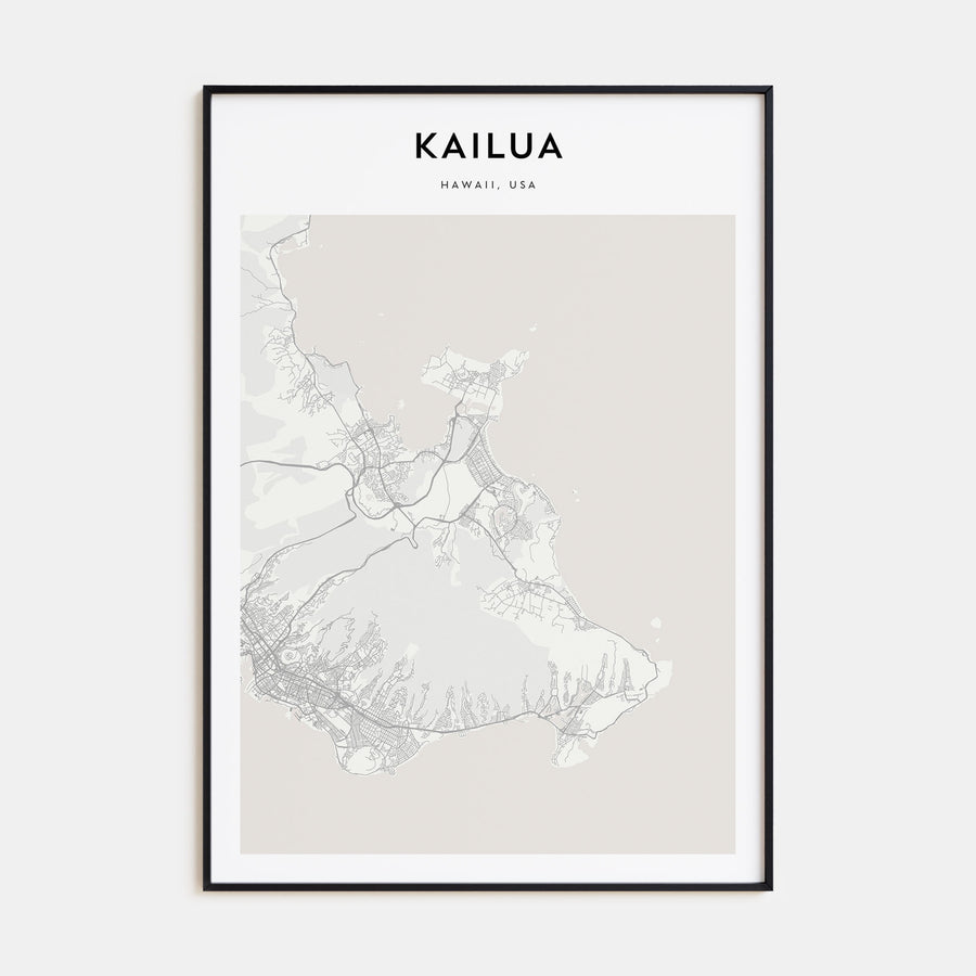 Kailua Map Portrait Poster