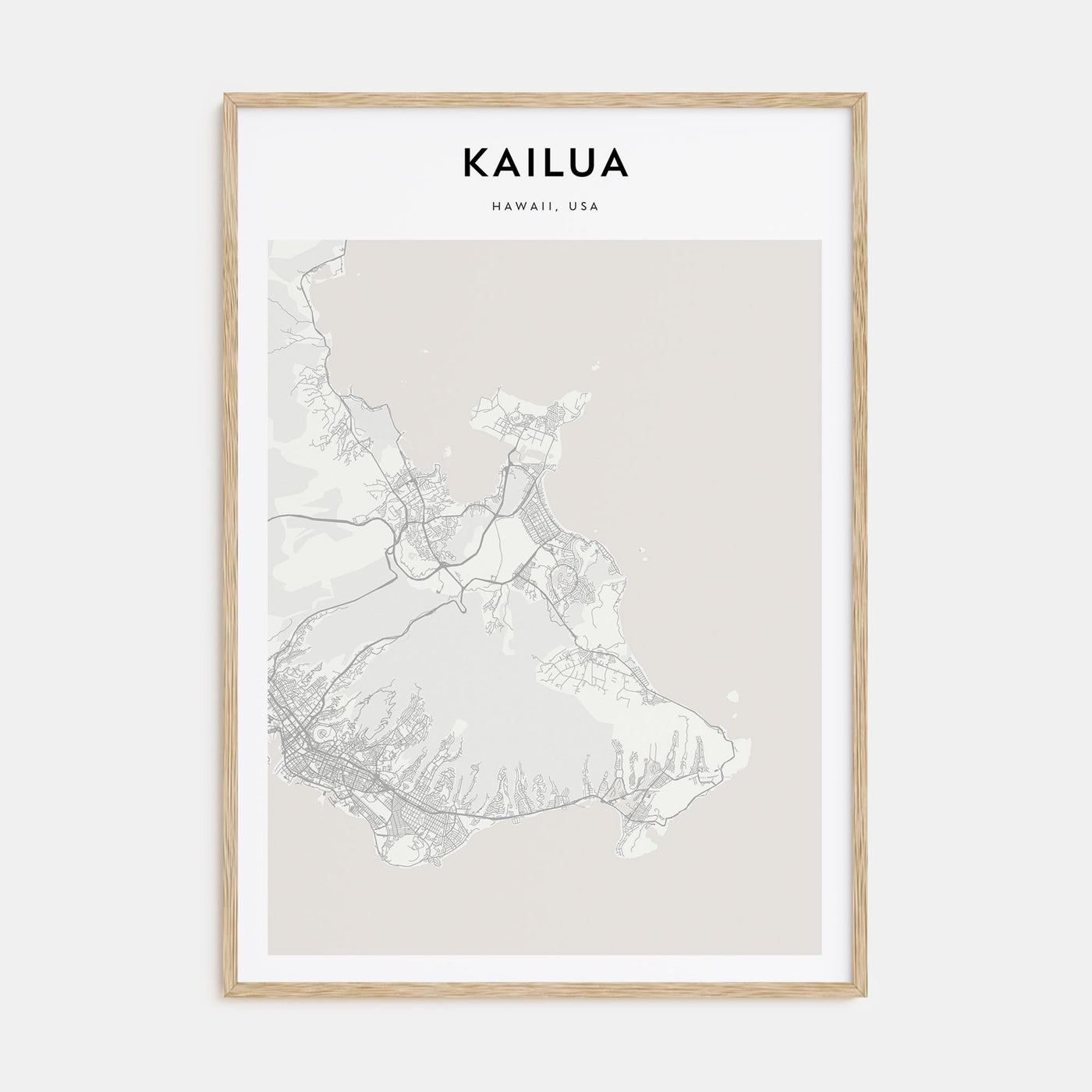 Kailua Map Portrait Poster