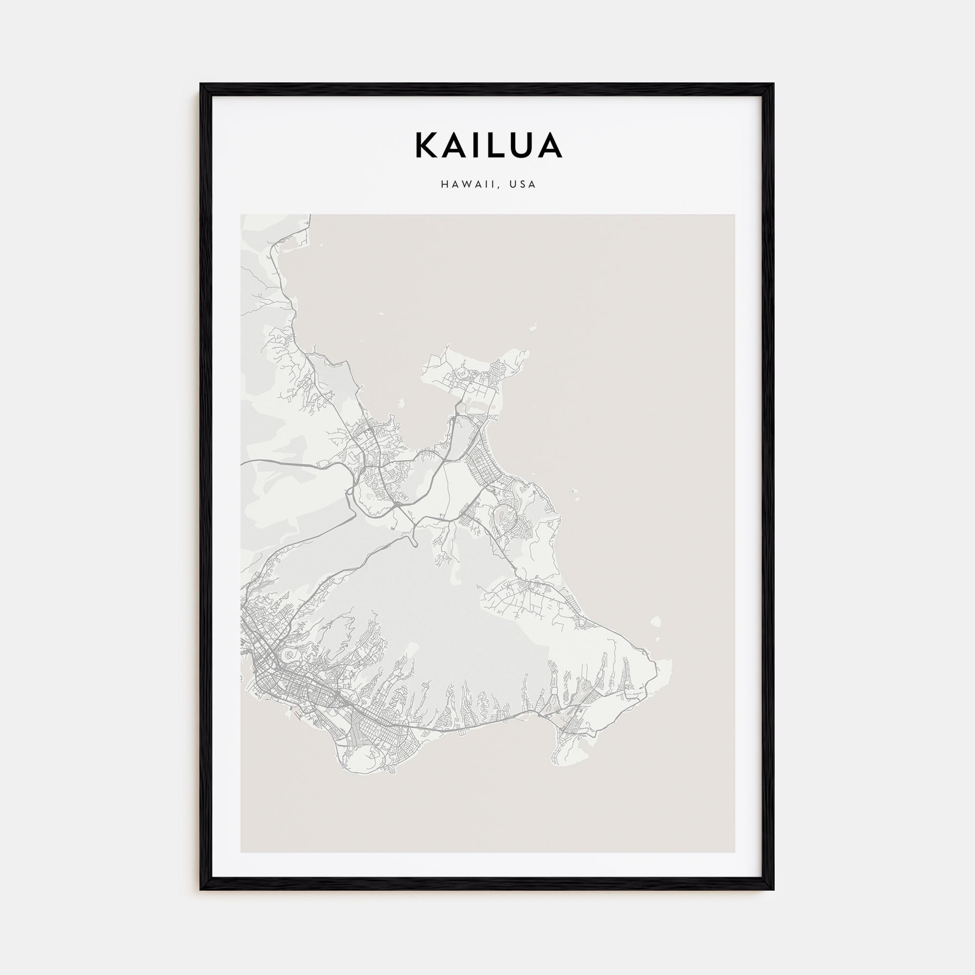 Kailua Map Portrait Poster