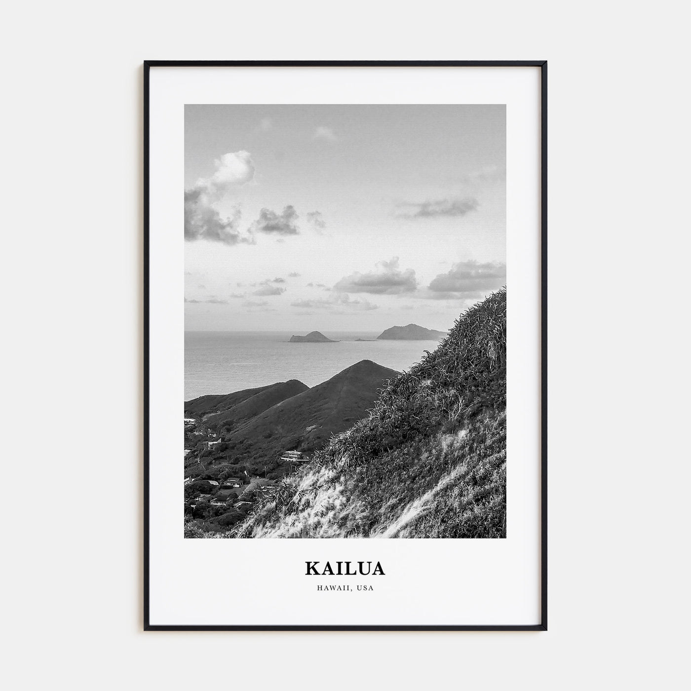 Kailua Portrait B&W Poster