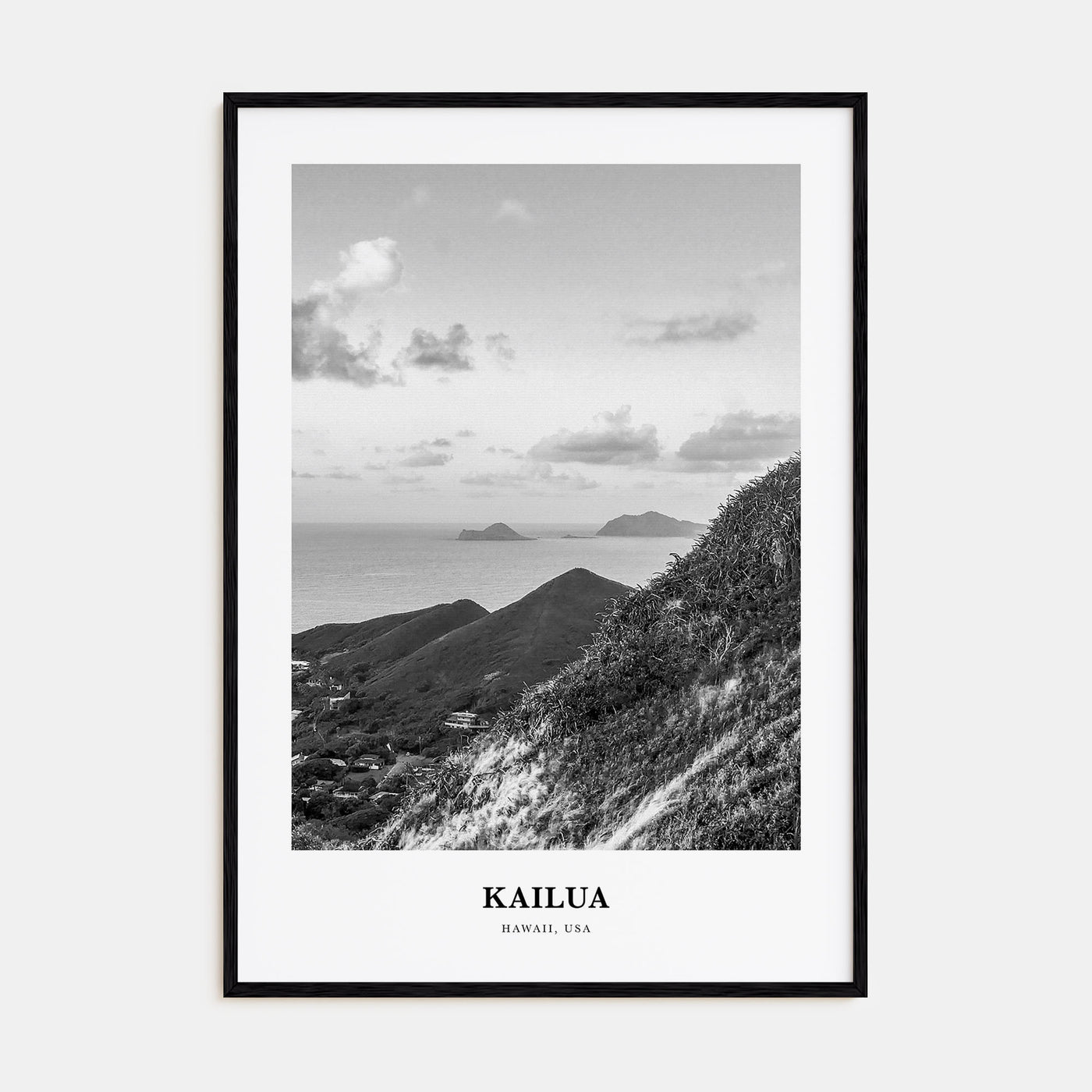 Kailua Portrait B&W Poster
