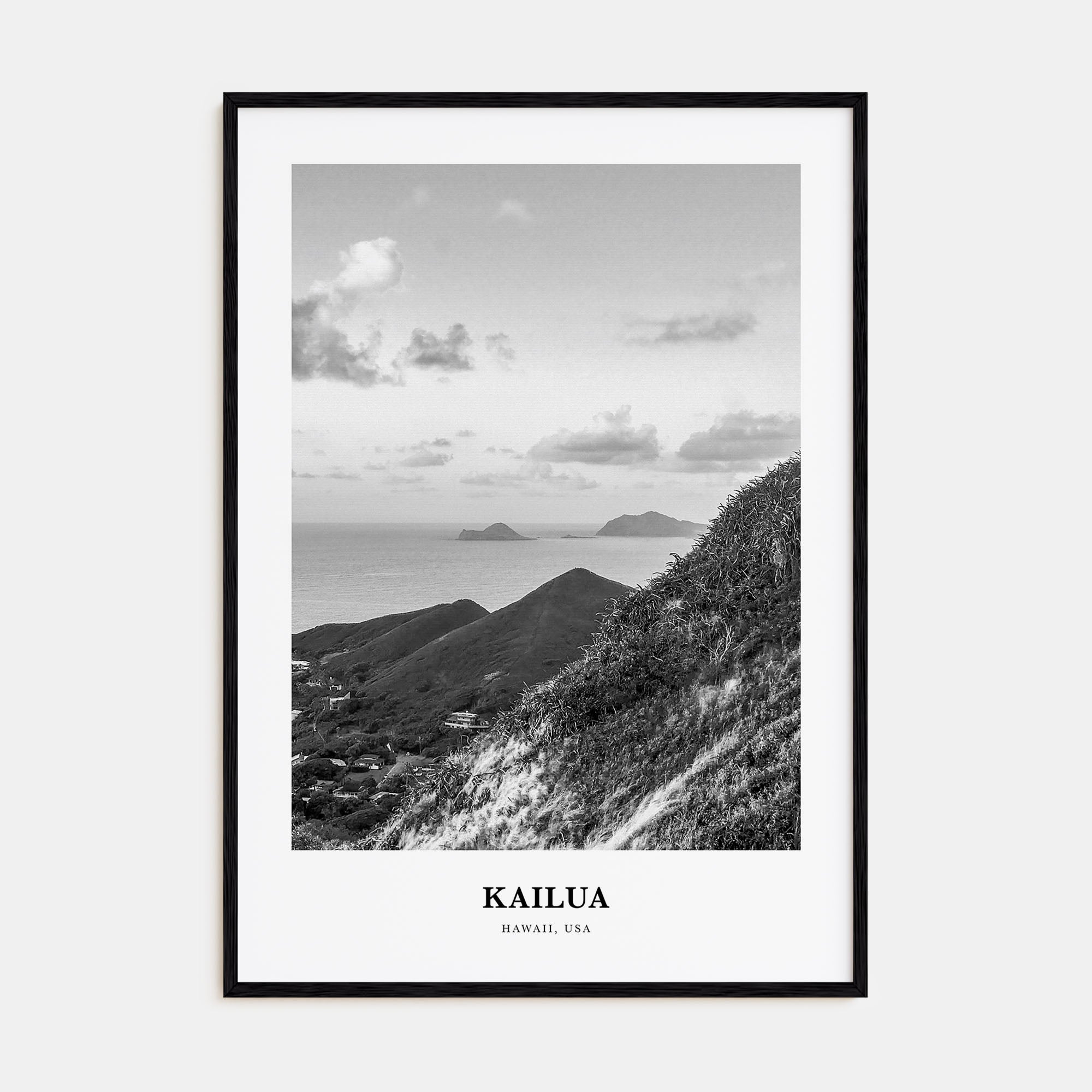 Kailua Portrait B&W Poster