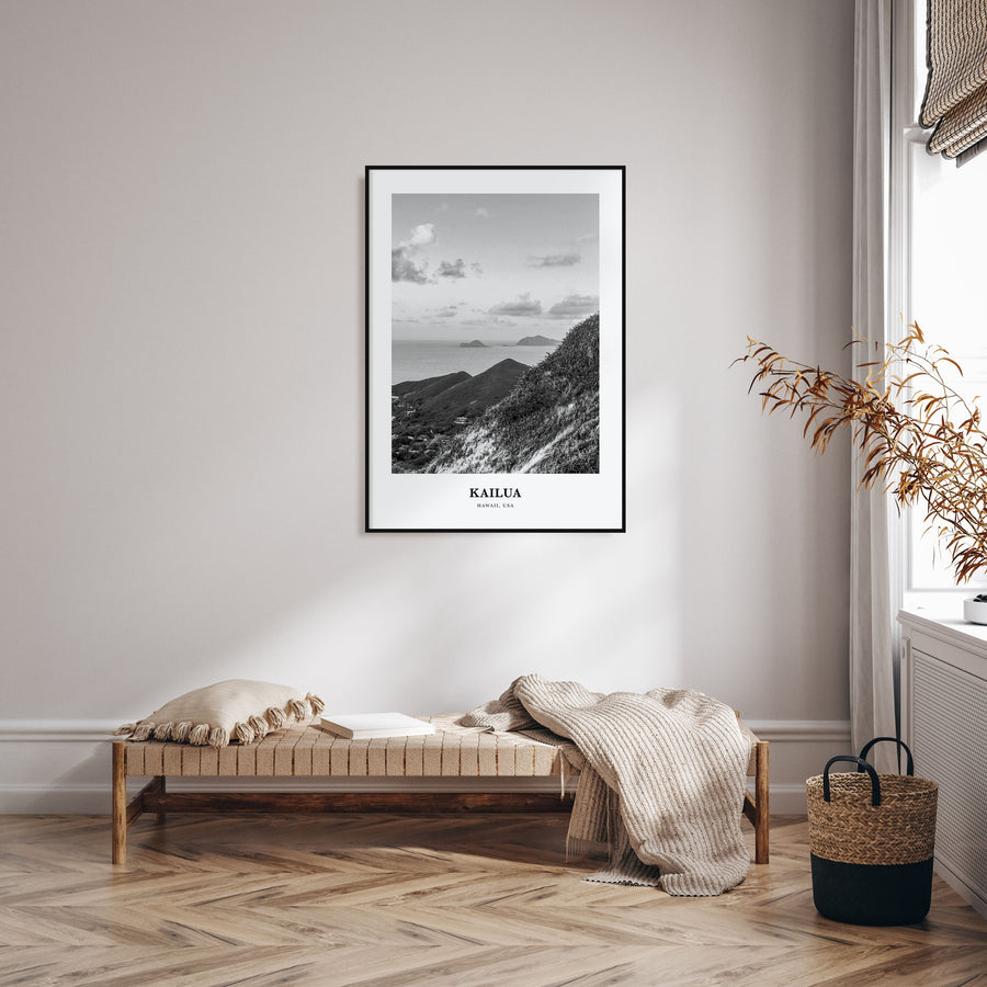 Kailua Portrait B&W Poster
