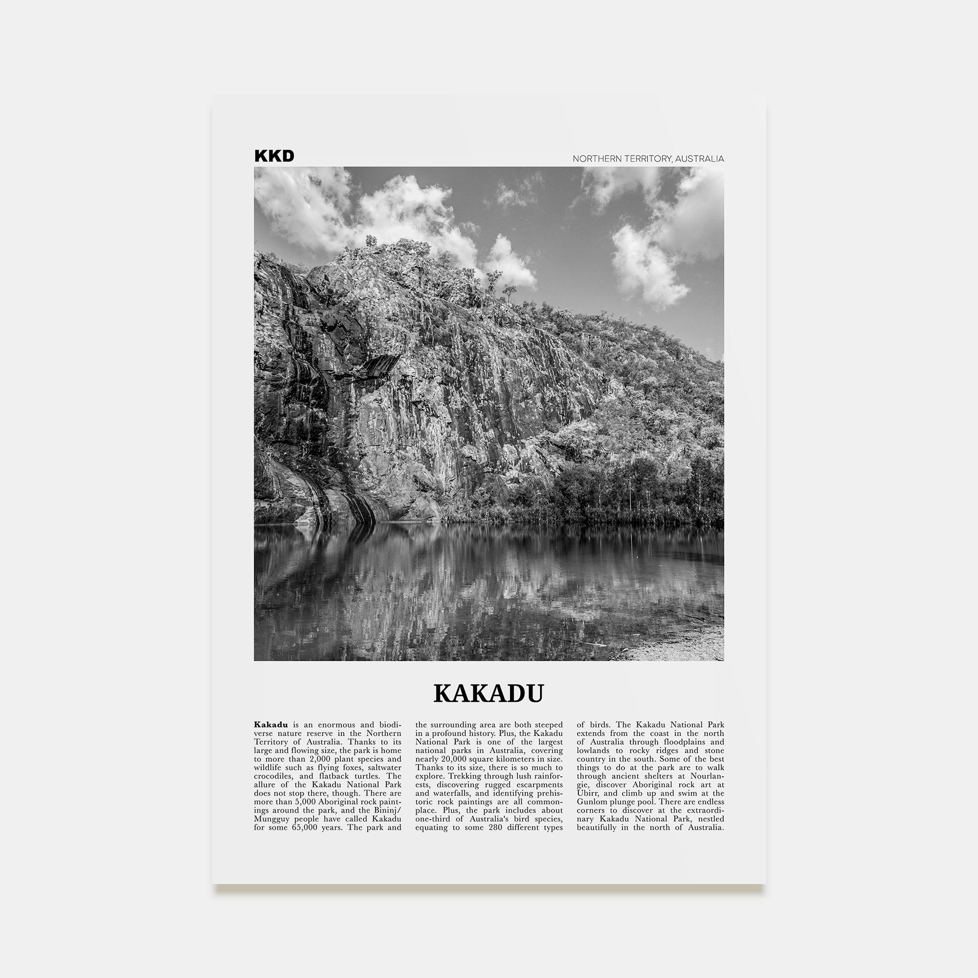 Kakadu Travel B&W Poster