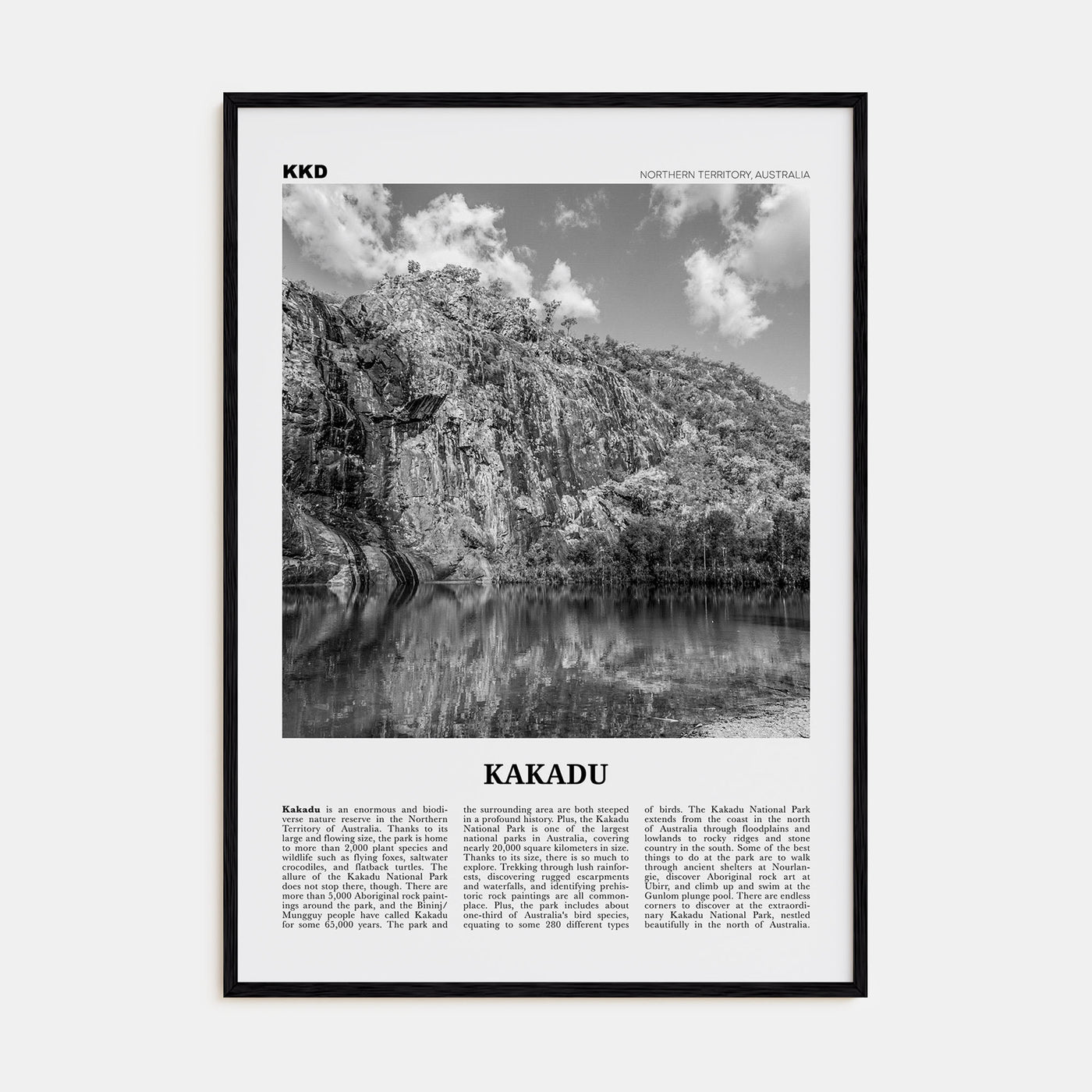 Kakadu Travel B&W Poster