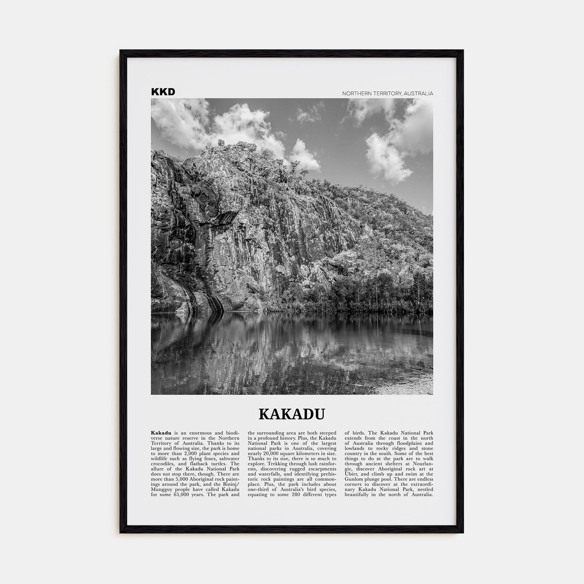 Kakadu Travel B&W Poster