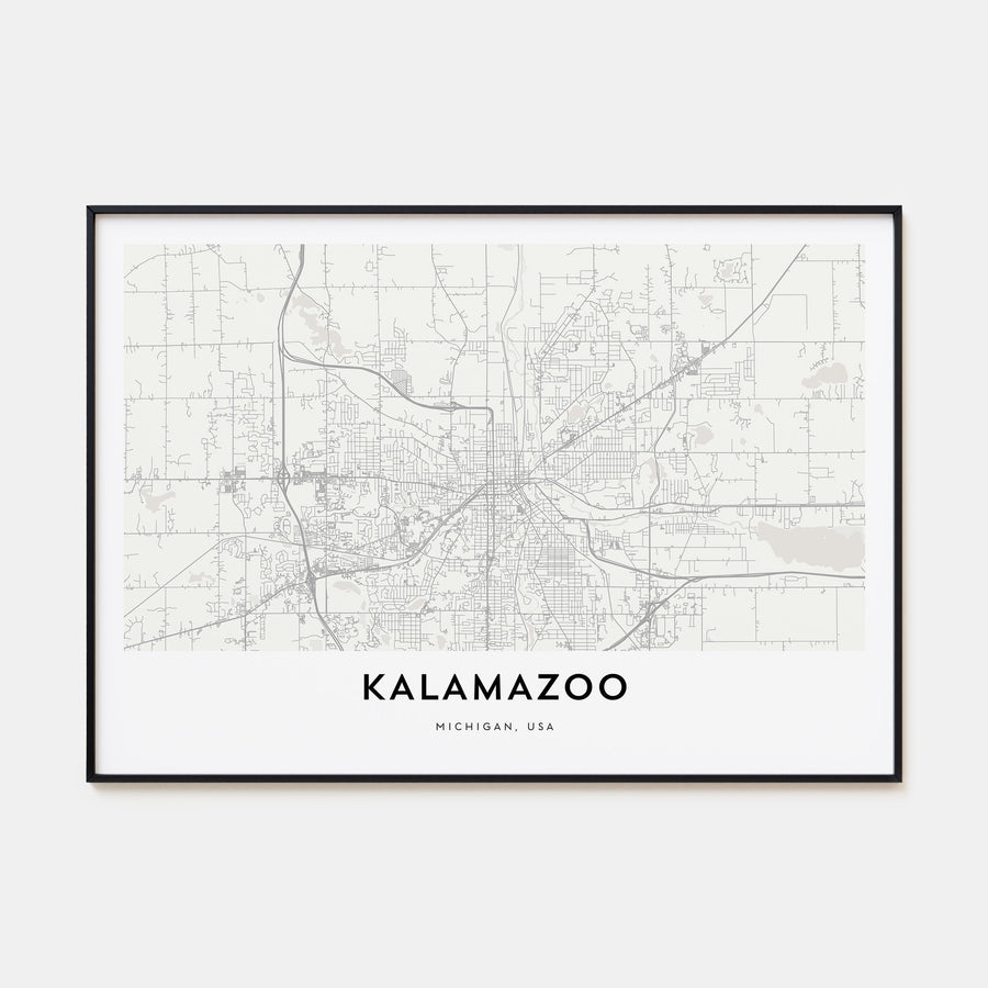 Kalamazoo Map Landscape Poster