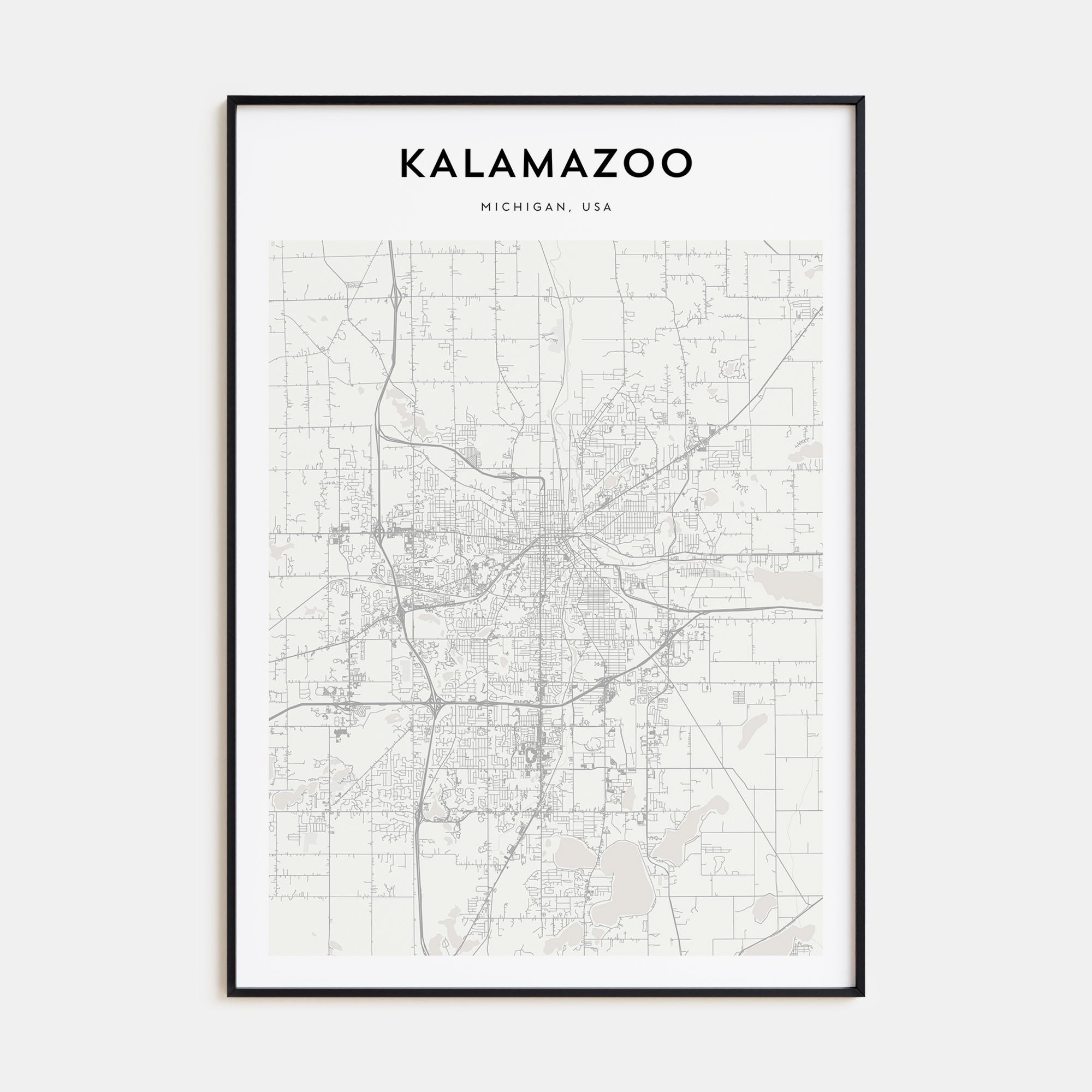 Kalamazoo Map Portrait Poster