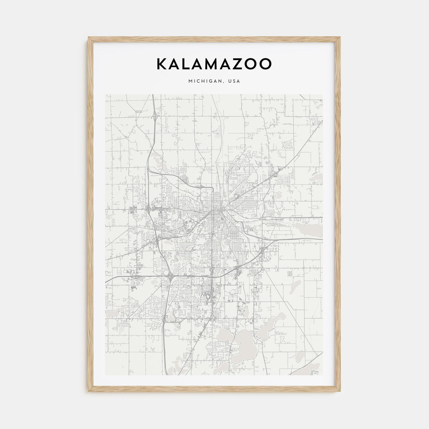 Kalamazoo Map Portrait Poster