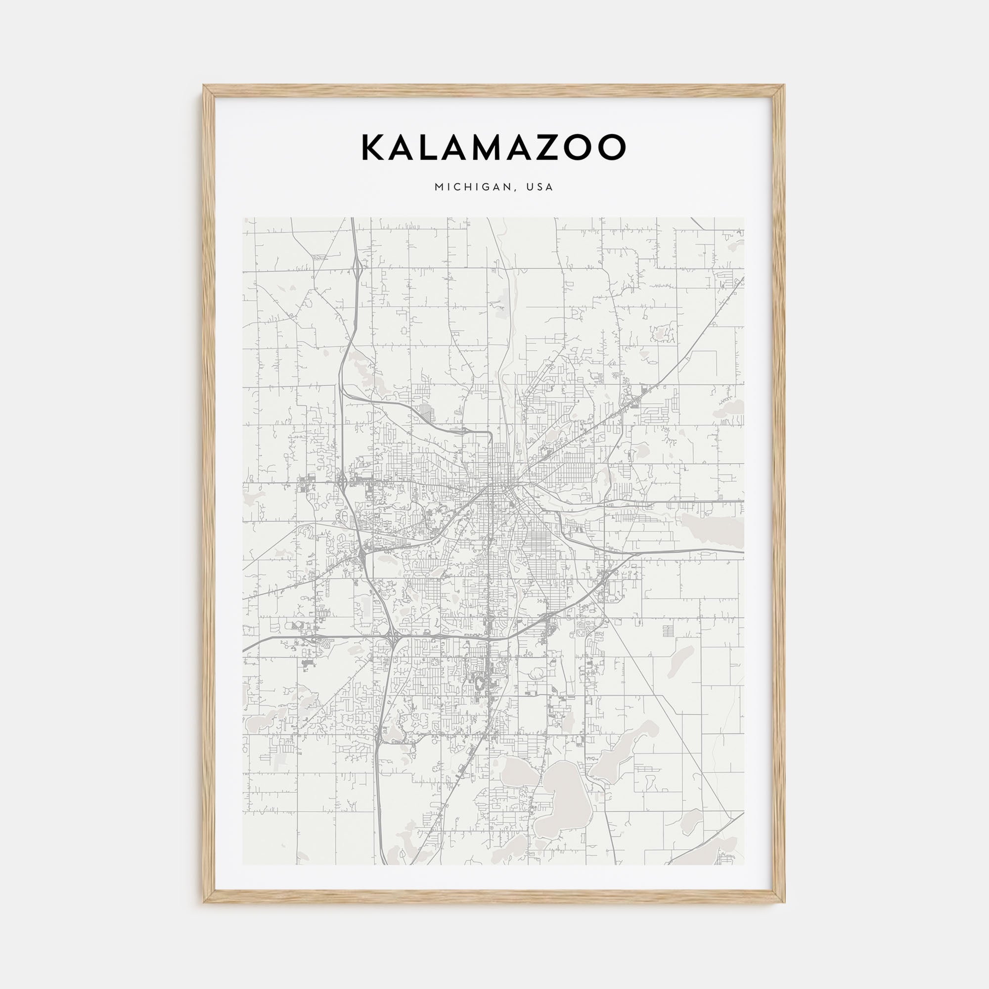 Kalamazoo Map Portrait Poster