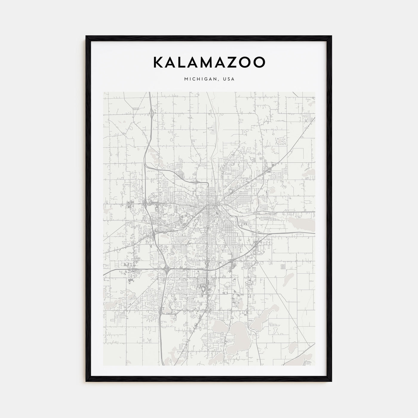 Kalamazoo Map Portrait Poster