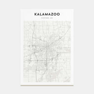 Kalamazoo Map Portrait Poster