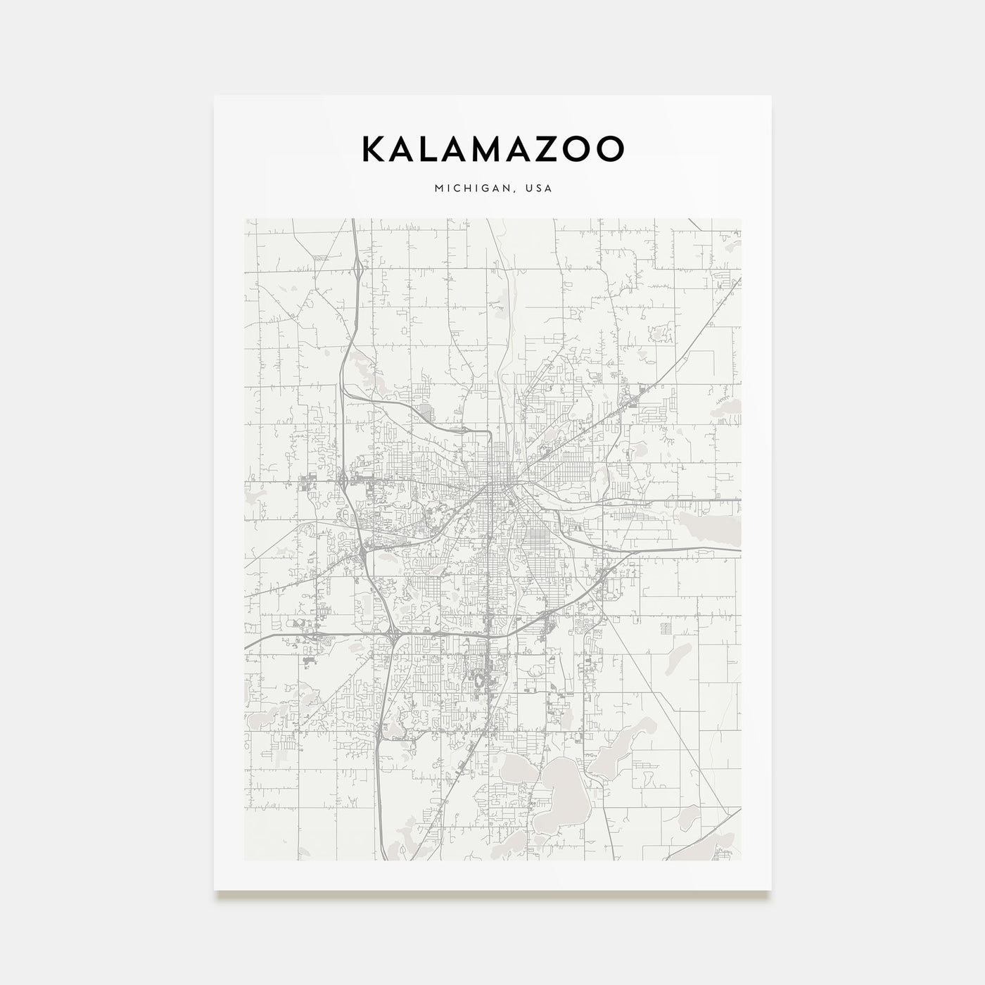 Kalamazoo Map Portrait Poster